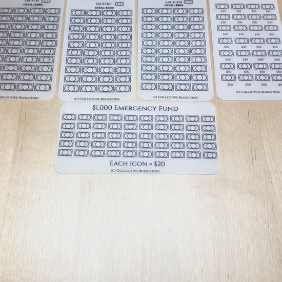 Laminated Savings Challenge Tracker, Cash Budgeting, Premium Vellum
