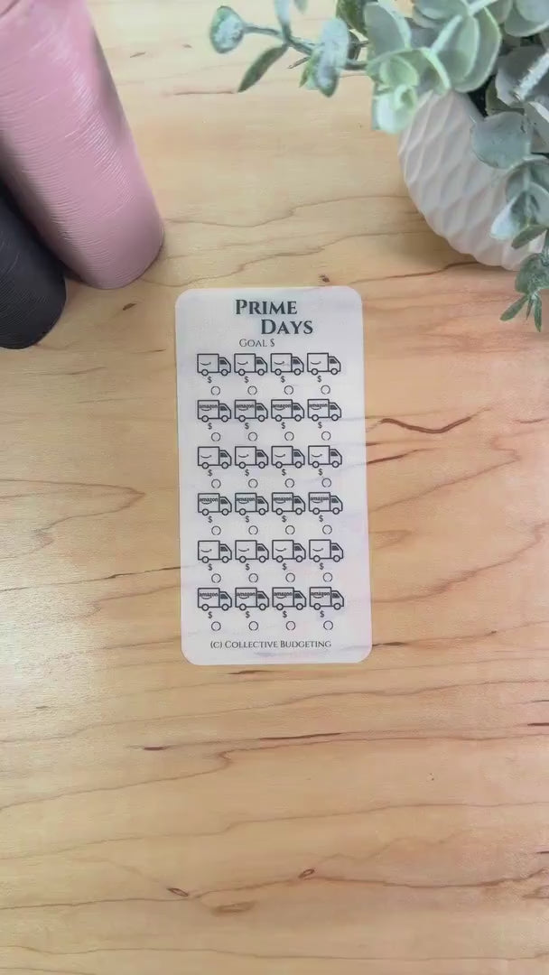 Prime Days Savings Challenge – A5 A6 Matte Vellum Cash Stuffing Tracker | Shopping Sinking Fund