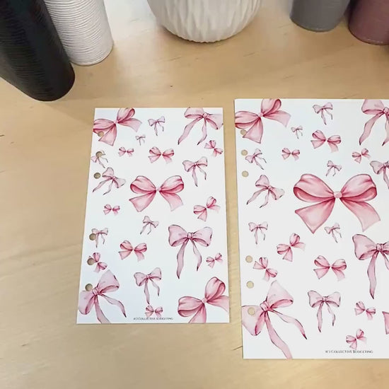 Pink Bow Budget Binder Dashboard: A5 A6 Cash Envelope Insert