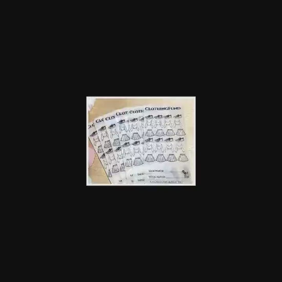 Clothing Fund Savings Challenge: Laminated Vellum Cash Tracker