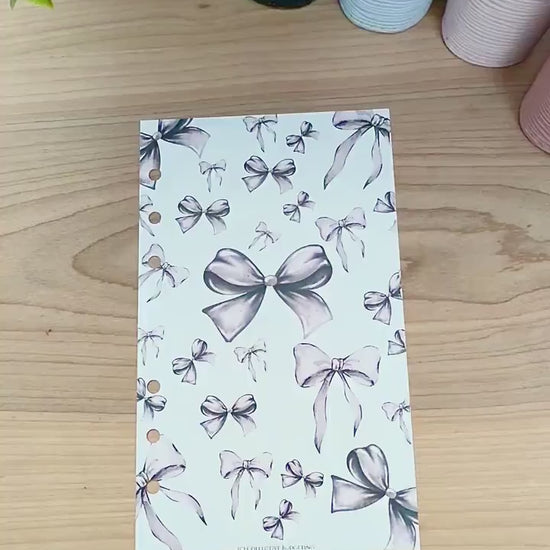 Black Bow Budget Binder Dashboard: A5 A6 Cash Envelope Insert