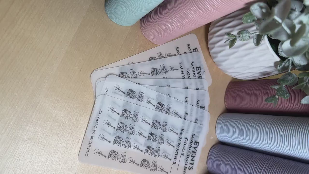 Events Savings Challenge: Laminated Vellum  for Concerts, Travel, Nights Out