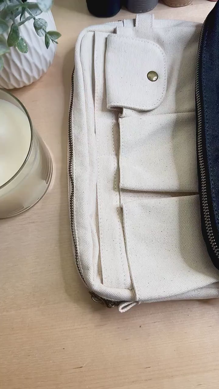 Canvas Zipper Budget Bag: Cash Stuffing Wallet Organizer