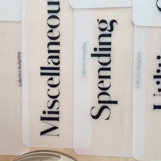 Cash Envelope Placeholders: Laminated Vellum Budgeting Inserts for Dave Ramsey System