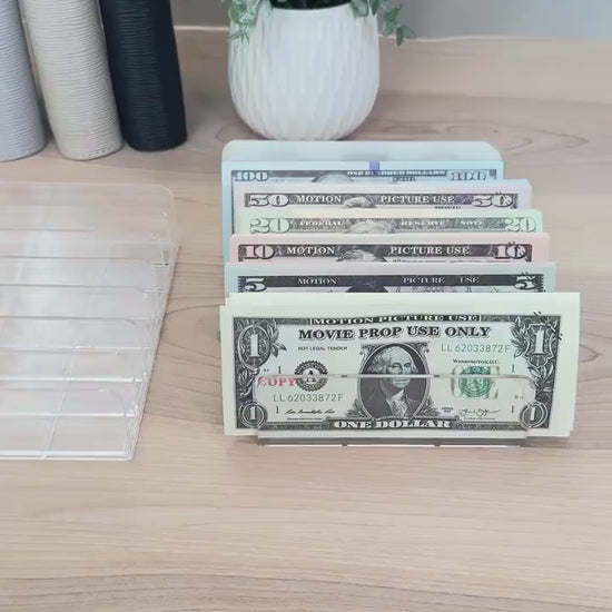 Acrylic Cash Envelope Organizer Tray: Budgeting System, Desktop Storage