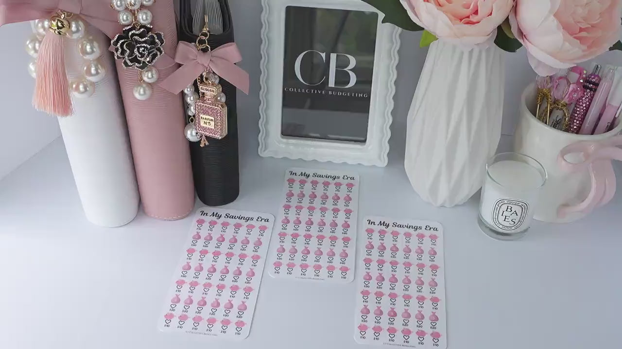 In My Savings Era Savings Challenge | Laminated Reusable Erasable Tracker Card