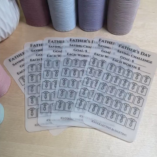 Father's Day Savings Challenge: Laminated Vellum Cash Tracker