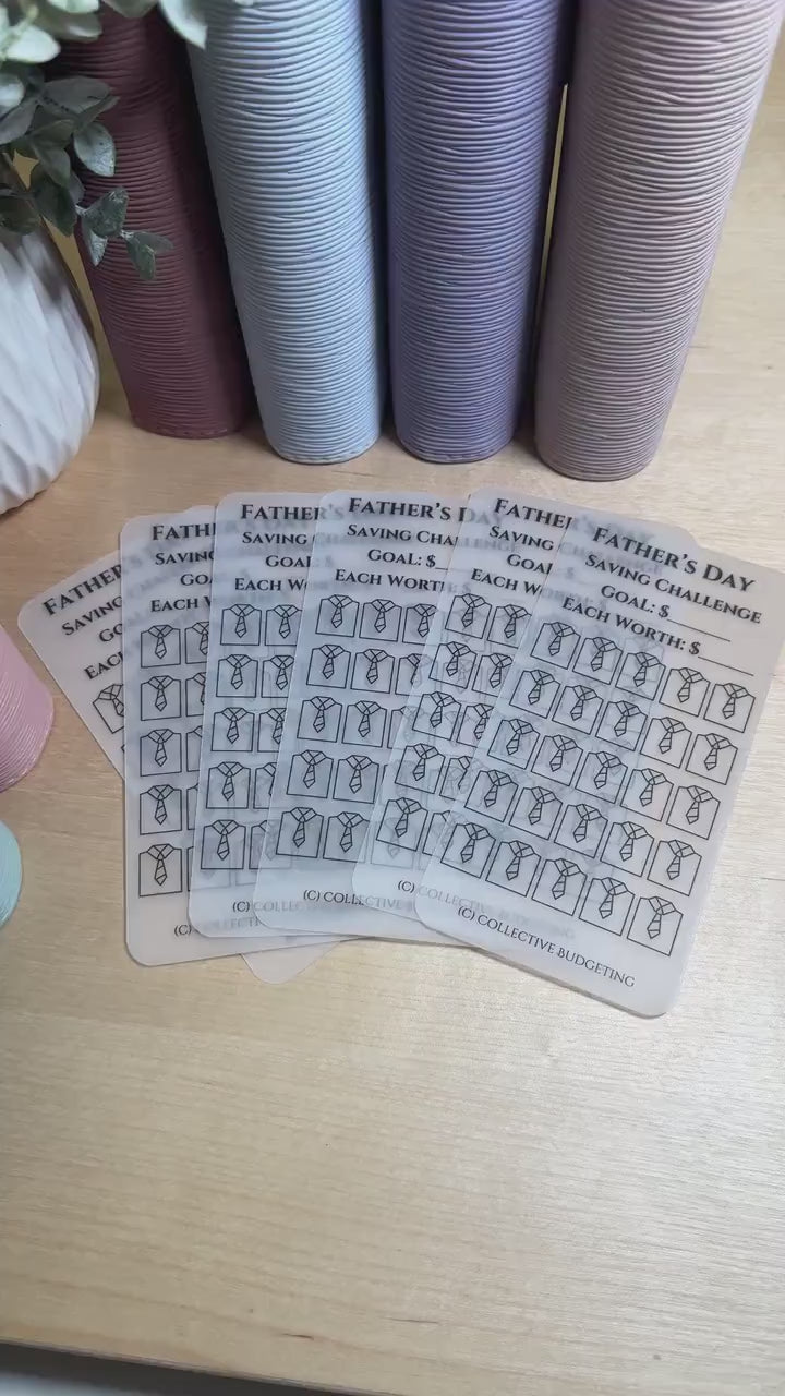 Father's Day Savings Challenge: Laminated Vellum Cash Tracker