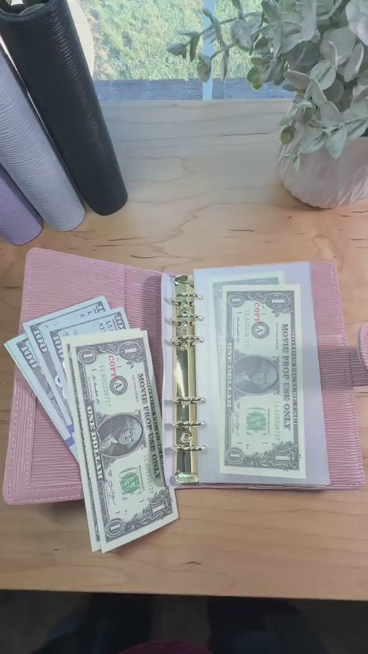 Clear Frosted Cash Envelopes | A6 & A5 Binder Budgeting | 6 Pack Durable PVC | No Zipper |