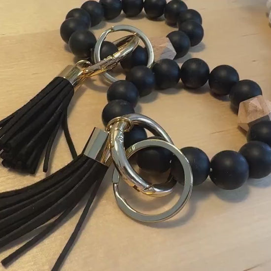 Boho Silicone Bead Wristlet Keychain: Budgeting Accessory