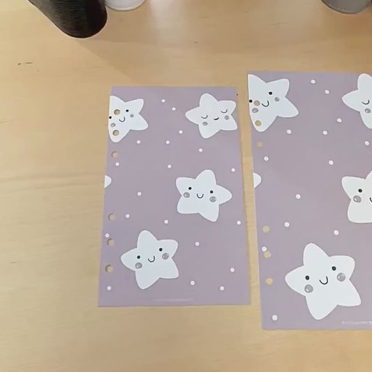 Rising Star Kids Budget Binder Dashboard: A5 A6 Cash Stuffing Insert