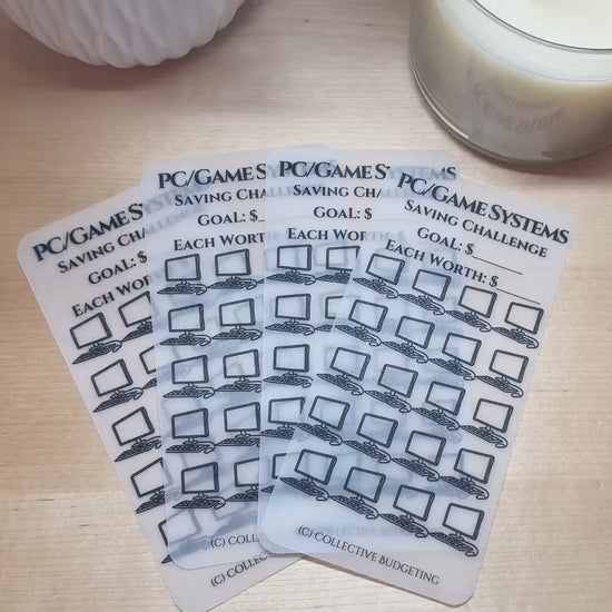 Gaming Savings Challenge: PC & Console Budget Laminated Vellum  Tracker