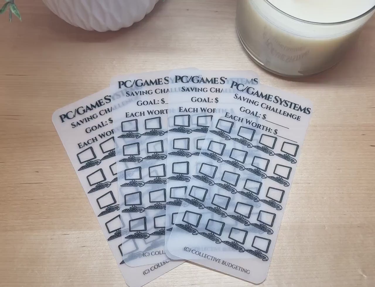 Gaming Savings Challenge: PC & Console Budget Laminated Vellum  Tracker