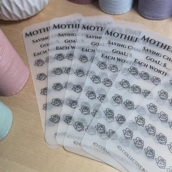 Mother's Day Savings Challenge: Laminated Vellum Cash Tracker