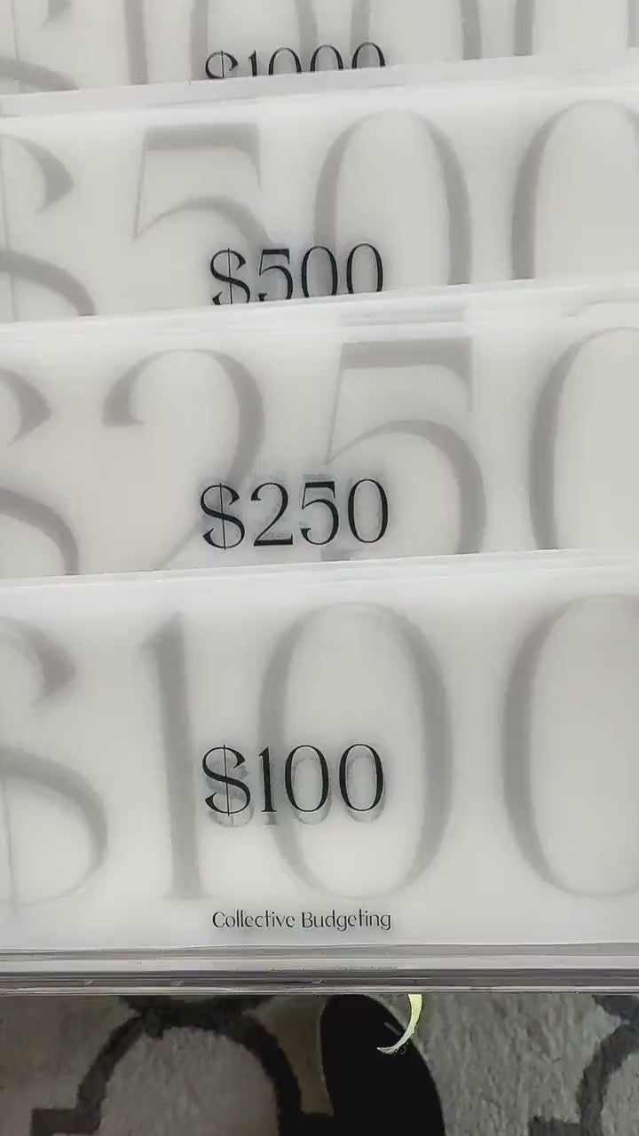 Cash Envelope Placeholders: Laminated Vellum Budget Organizer Inserts