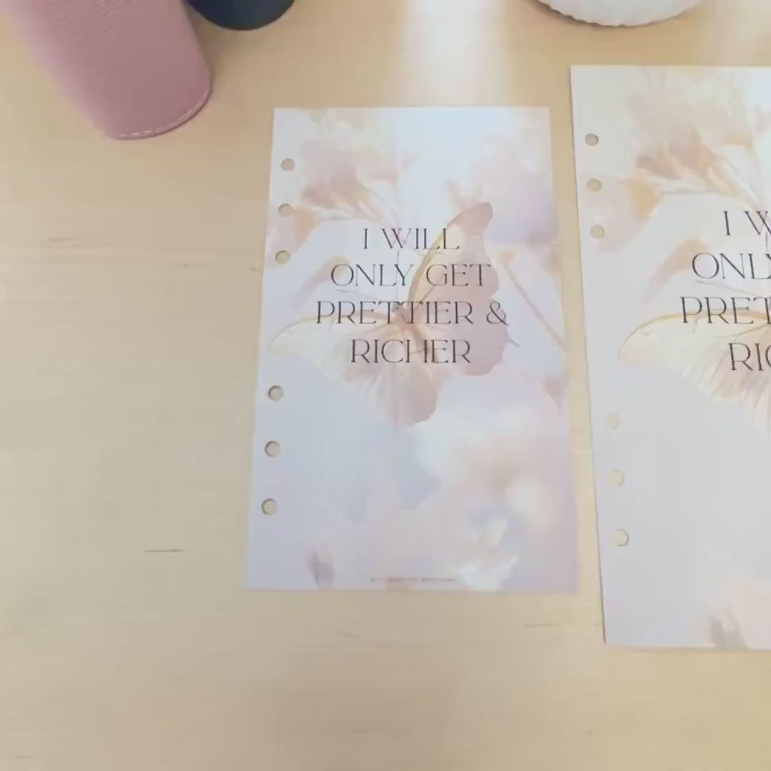 Butterfly Effect Budget Binder Dashboard: A5/A6 Cash Stuffing Insert