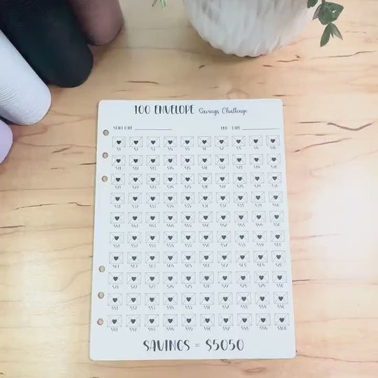 Budget Binder Savings Challenge | A5 A6 Tracker | Stuffing Binder Inserts