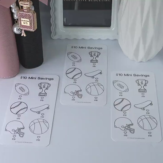 Boys Mini Savings Challenge Cards | Kids Budget Tracker for Binders