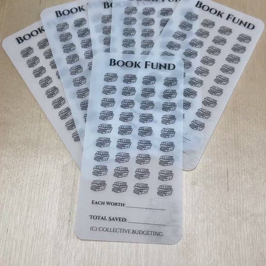 Book Fund Savings Challenge: Laminated Vellum Cash Tracker for A6 Binders