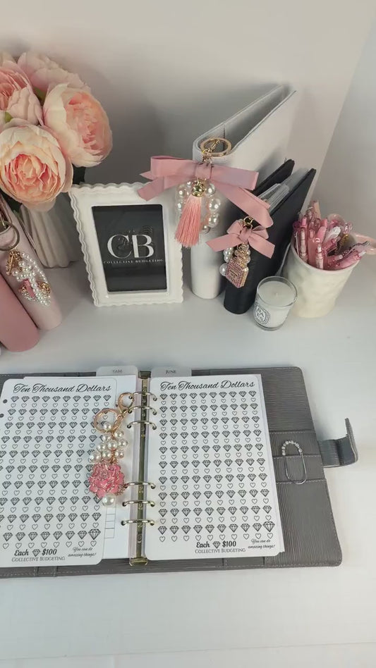 Save Ten Thousand Dollars | A5 Diamond Savings Challenge | Laminated Cash Stuffing Tracker