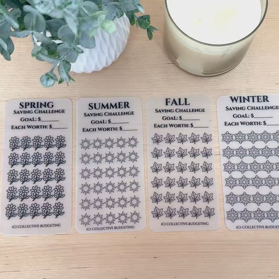 Seasonal Savings Challenge: Cash Envelope Laminated Vellum Budget Tracker