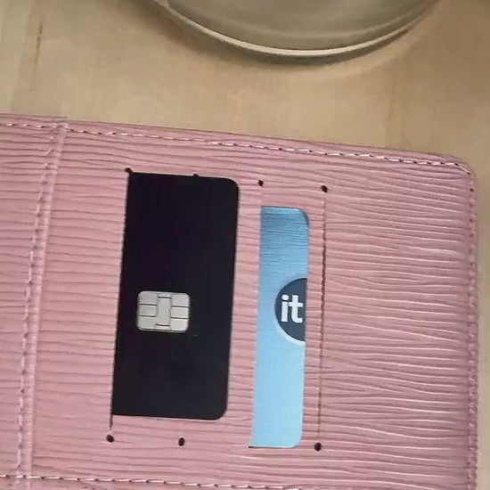 A7 Saffiano Budget Binder Wallet: Buckle Closure, Cash Envelope Organizer