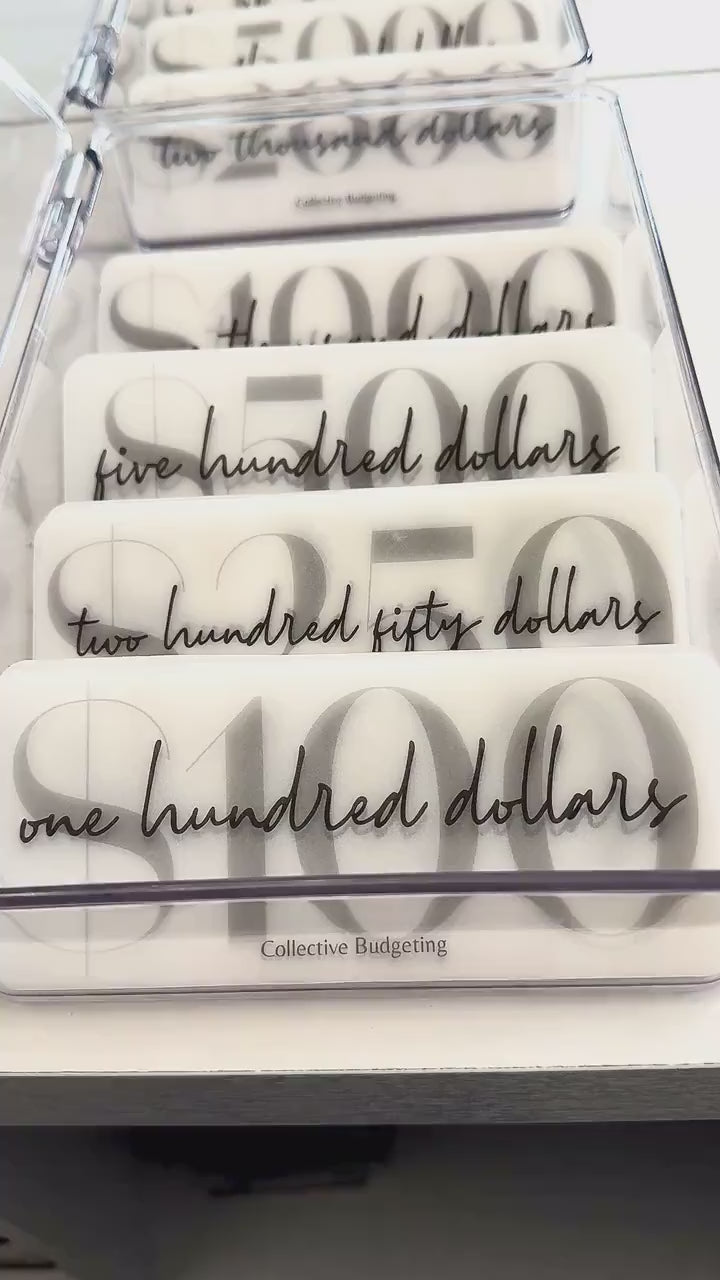 Denomination Placeholders/ Prop Money for Cash Stuffing, Budget Organizers, Budgeting Tools, Money Management Accessories