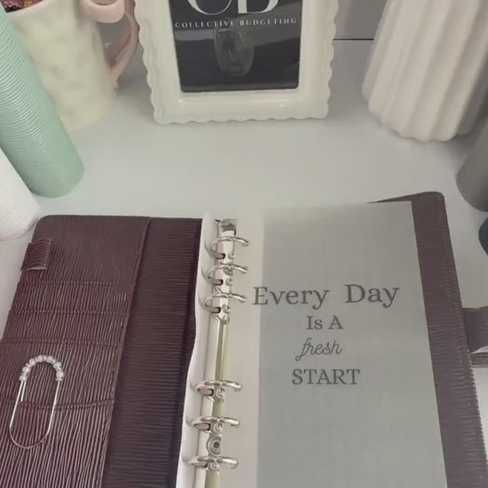 A6 Binder Bundle with Dashboard, Silver Planner Paperclip and Silver Rings