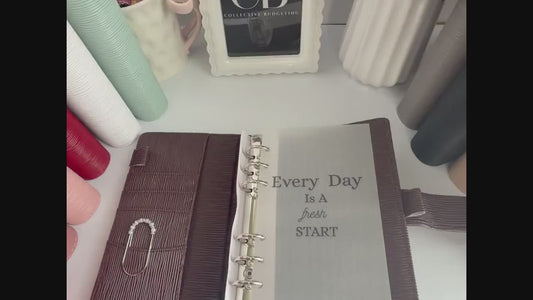 A6 Binder Bundle with Dashboard, Silver Planner Paperclip and Silver Rings