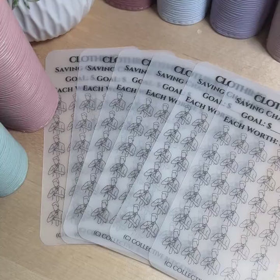 Men's Clothing Fund Savings Tracker: Laminated Cash Envelope Insert