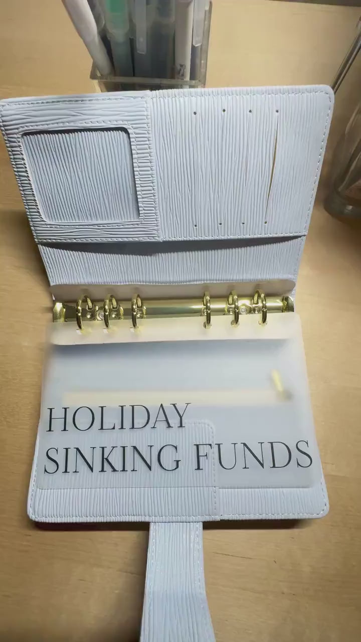 A6 Budget Binder Dashboards Dividers:  Laminated Vellum  Minimalist Sinking Funds Dashboards