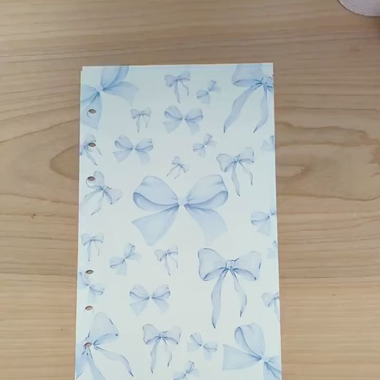 Blue Bow Budget Binder Dashboard: A5 A6 Cash Envelope Insert