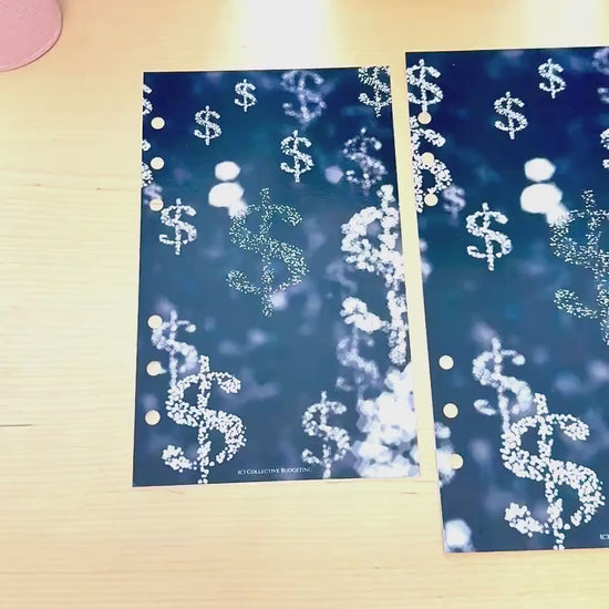 A5 & A6 Dollar Sign Savings Dashboard, Budget Binder, Cash Stuffing Binder Insert