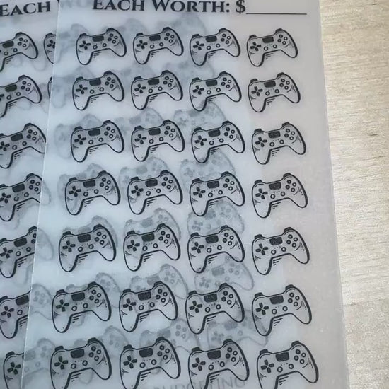 Video Game Savings Challenge: Laminated Vellum Cash Tracker