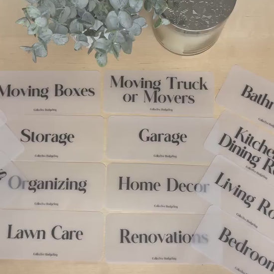 Cash Envelope Inserts: Moving Budget Organizer, Laminated VellumDave Ramsey Method