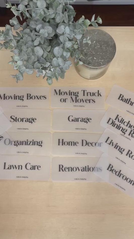 Cash Envelope Inserts: Moving Budget Organizer, Laminated VellumDave Ramsey Method