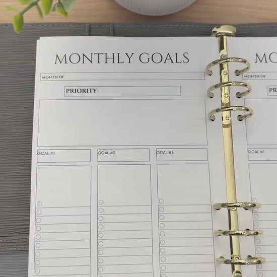 A5 Monthly Planning Insert | Tracker | Cash Stuffing Budget Binder Tool