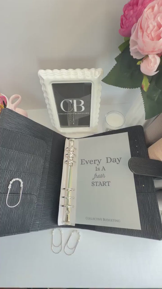 A5 Epi Budget Binder: Silver Rings & Buckle Close