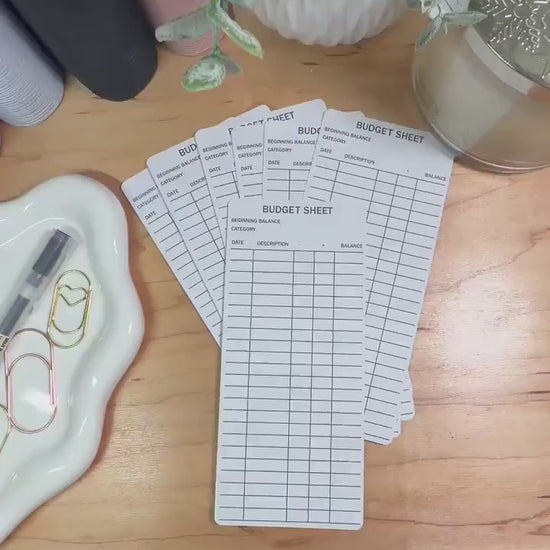 Budget Sheets – Cash Envelope Tracker Inserts | Minimalist Ledger for Cash Stuffing Binders