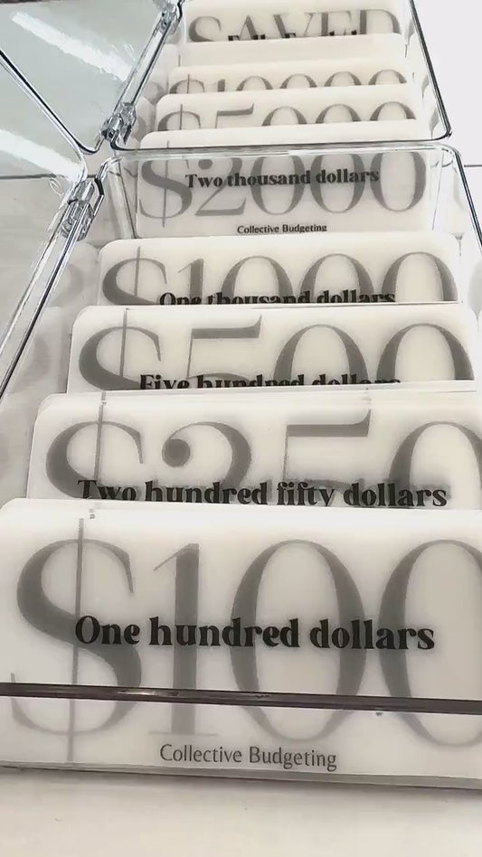 Denomination Placeholders/ Prop Money for cash stuffing, Budget Organizers,  Budgeting Tools, Money Management Accessories