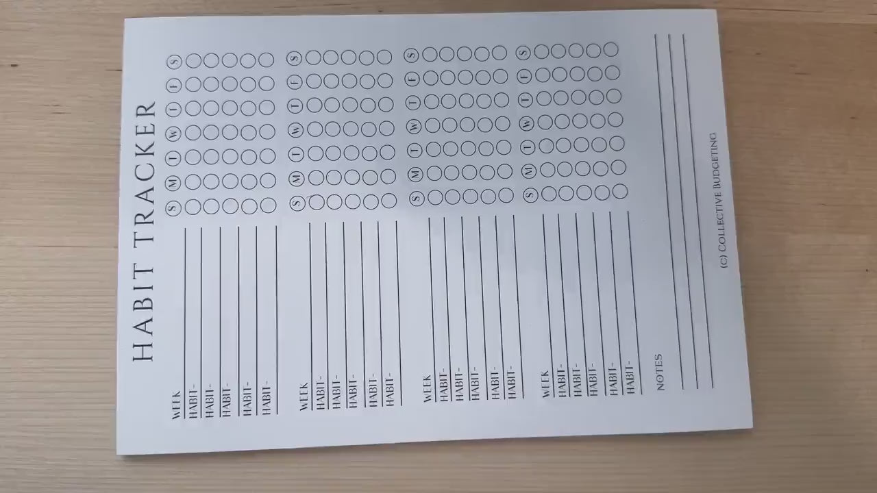 Daily Habit Tracker Notepad: Budgeting & Cash Management (8.25" x 6")