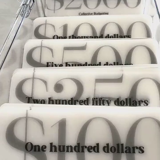 Denomination Placeholders/ Prop Money for cash stuffing, Budget Organizers,  Budgeting Tools, Money Management Accessories