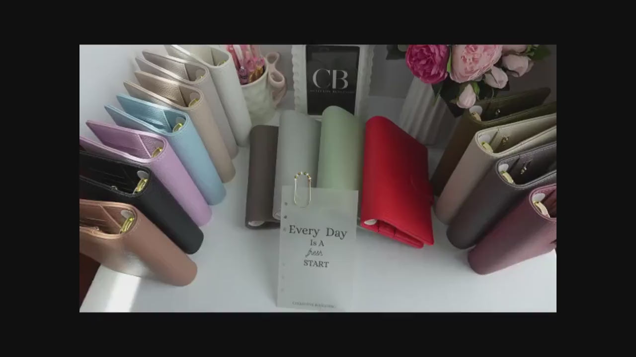 A6 Pebble Binder Bundle with Dashboard and Planner Paperclip