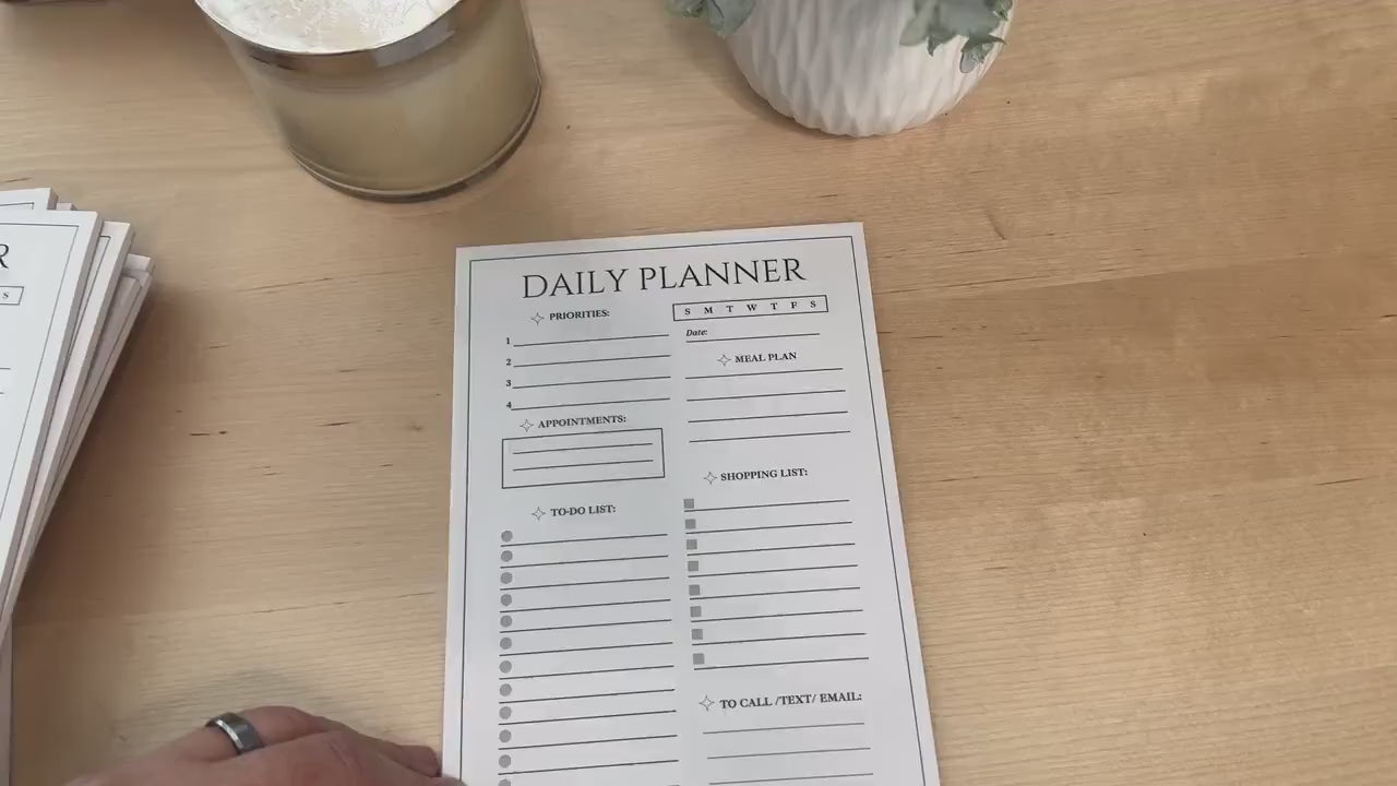 Daily Planner Notepad: Budgeting & Habit Tracker